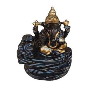 Brucia Incenso flusso inverso Ganesh in resina