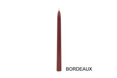 Candela conica 250 mm Bordeaux 12 pz