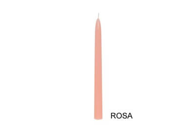 Candela conica 250 mm Rosa 12 pz