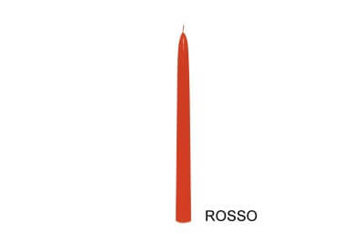 Candela conica 250 mm Rosso 12 pz