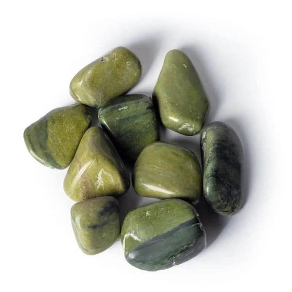 Diaspro verde pietra burattata qualita' A