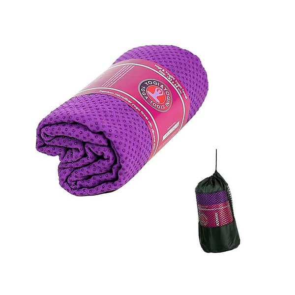 Telo yoga antiscivolo in silicone viola