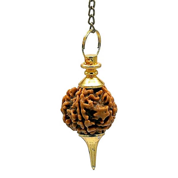 Pendolo color oro con Rudraksha 4,5 cm